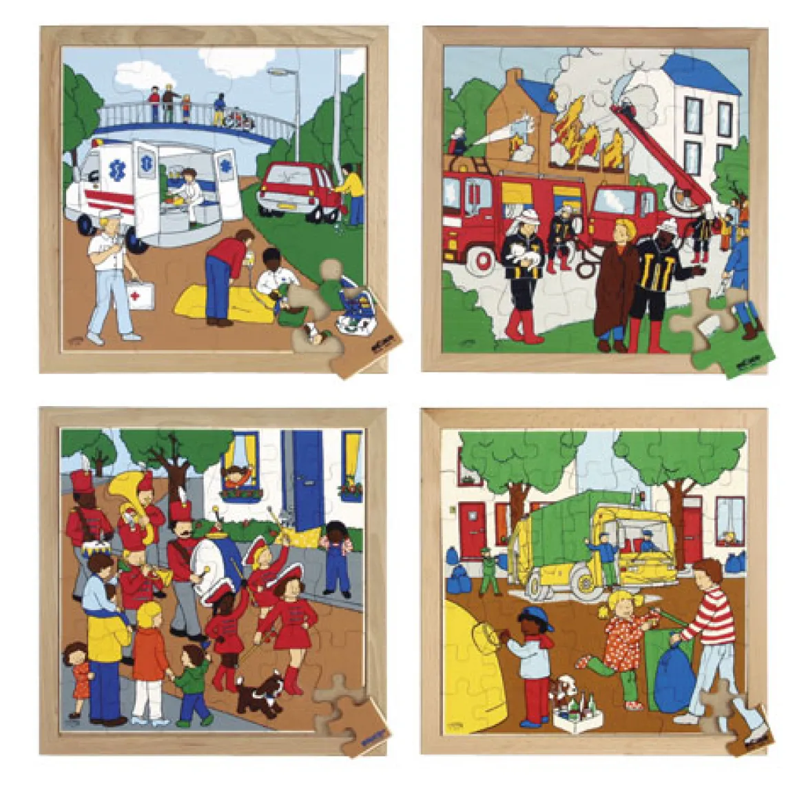 Thema-Puzzles Straße - 4er Set, ab 4 Jahre