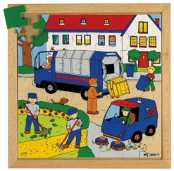 Thema-Puzzle Straße - Müllabfuhr, ab 5 Jahre