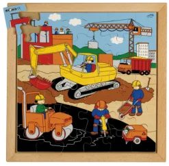 Thema-Puzzle Straße - Straßenbau, ab 5 Jahre