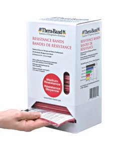 THERABAND Übungsband Dispenser 30 St. x 1,50 m, mittel stark / rot