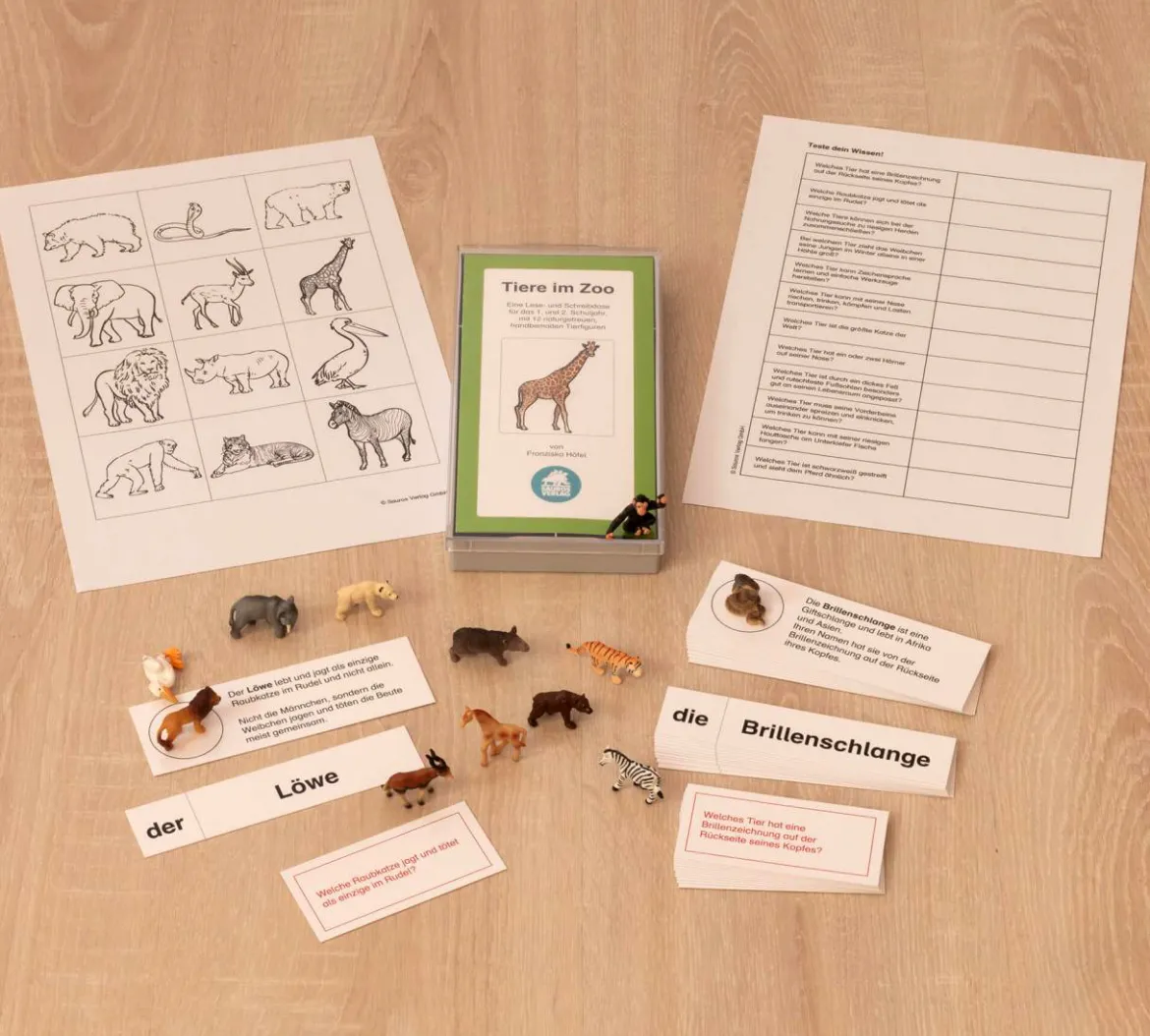 Tiere im Zoo, Lesematerial, ab 1. Klasse