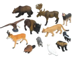 Tierfiguren - Nordamerikanische Tiere, 12 Teile, 2-7 Jahre