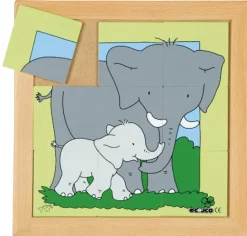 Tier-Puzzle Mutter und Kind - Elefant