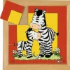 Tier-Puzzle Mutter und Kind - Zebra
