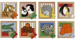 Tier-Puzzles Mutter und Kind - 8er Set, ab 3 Jahre