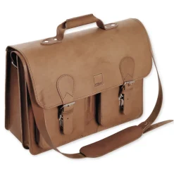TimeTEX Büchertasche Probata mittel, cognac, Sattelleder