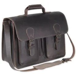 TimeTEX Büchertasche Probata mittel, ranger (dunkelbraun), Sattelleder