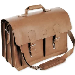 TimeTEX Büchertasche Probata XXL, cognac, Sattelleder