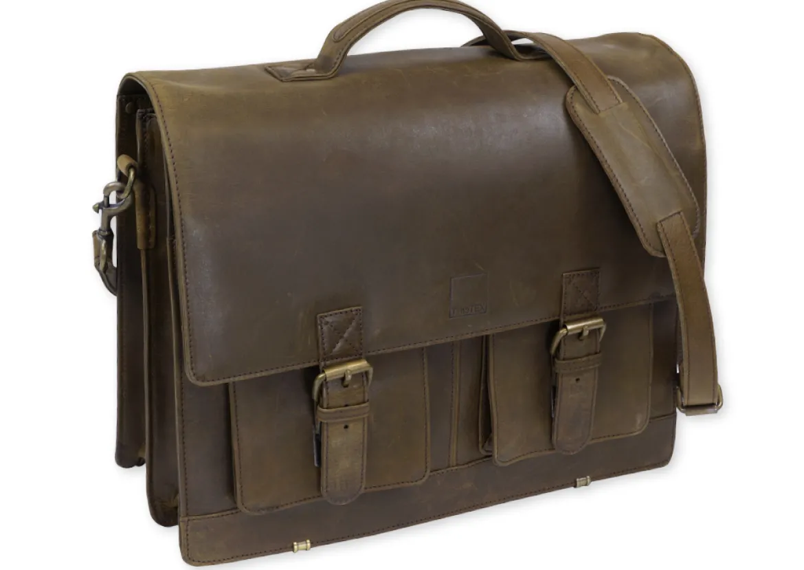 TimeTEX-Büchertasche Selecta Classic, ranger, Sattelleder