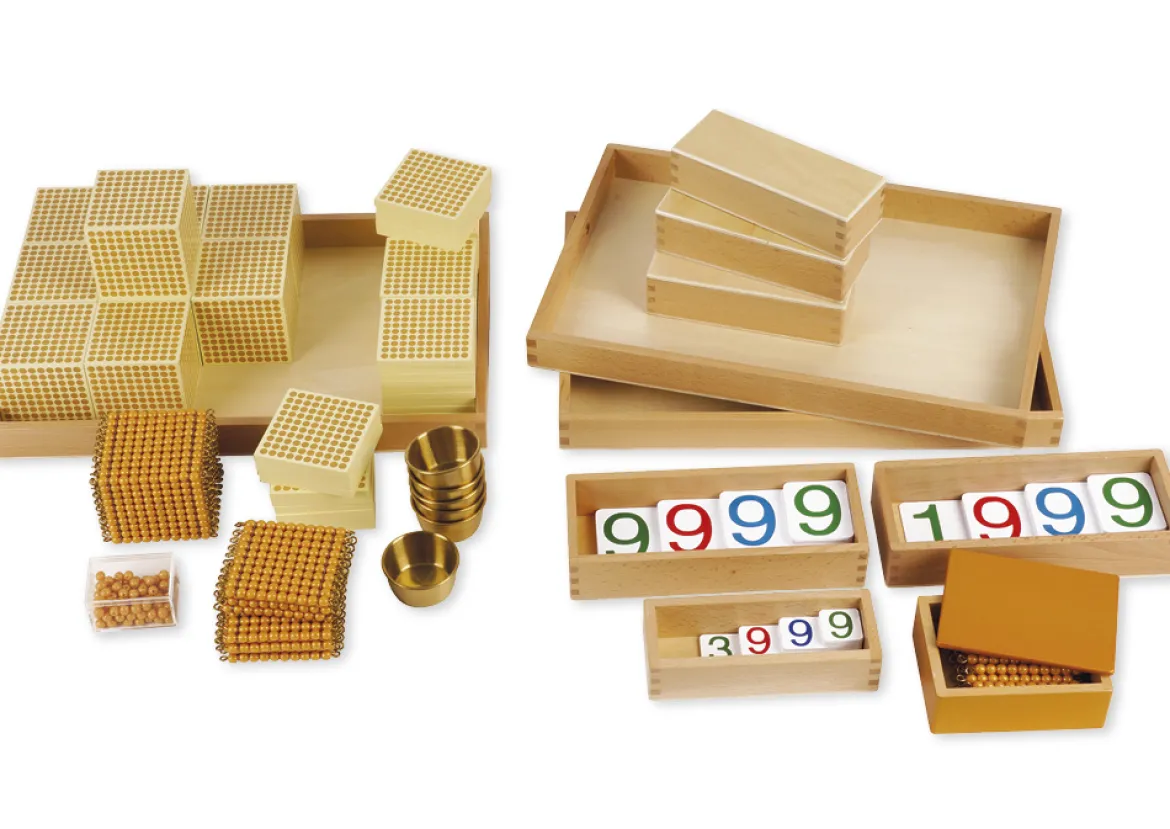 TimeTEX Goldenes Perlenmaterial, Komplettsatz aus Kunststoff