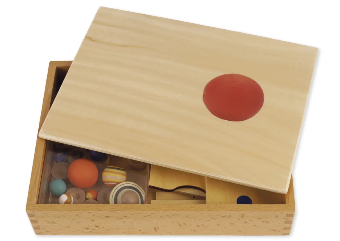 TimeTEX Sonnensystem, aus Holz, in Holzbox