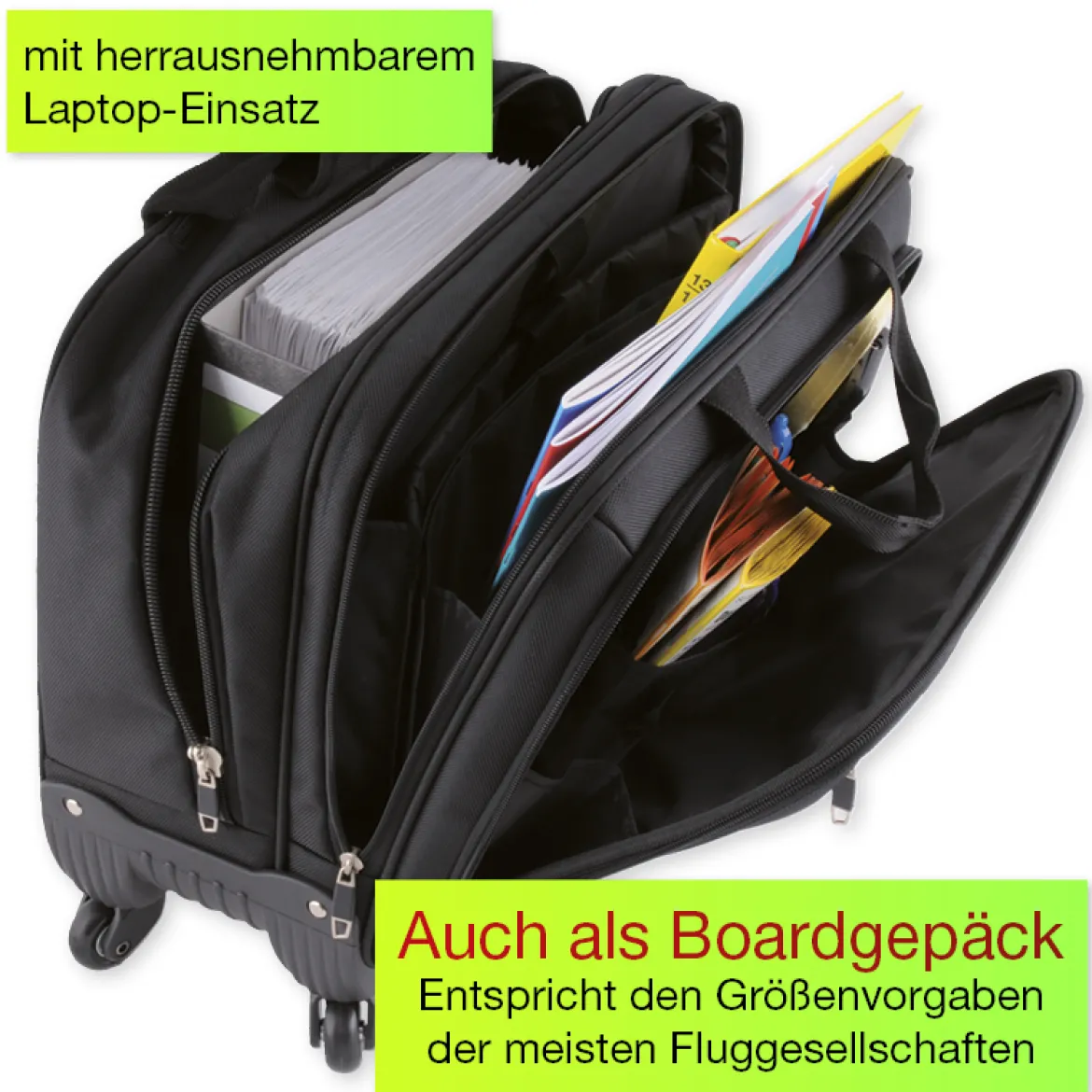 TimeTEX Universal-Trolley Quadriga II mit 4 Rollen, rot
