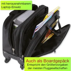 TimeTEX Universal-Trolley Quadriga II mit 4 Rollen, schwarz