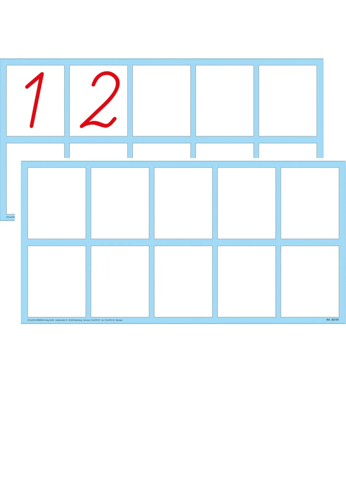 TimeTEX Whiteboard-Demo-Rechenkästchen (7 Stück), ab 4 Jahre