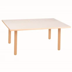 Tischplatte rechteckig: milchweiß - 118 x 64 x 2 cm