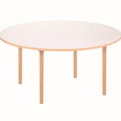 Tischplatte rund: milchweiß - Ø 115 x 2 cm