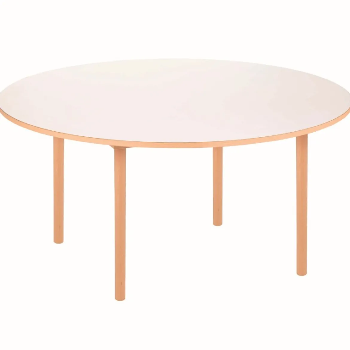 Tischplatte rund: milchweiß - Ø 115 x 2 cm