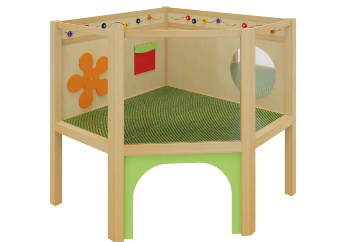Tobini® Eck-Plattform Blümchen, Spielebene, 1-5 Jahre