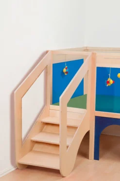 Tobini Treppe natur mit Seitenschutz