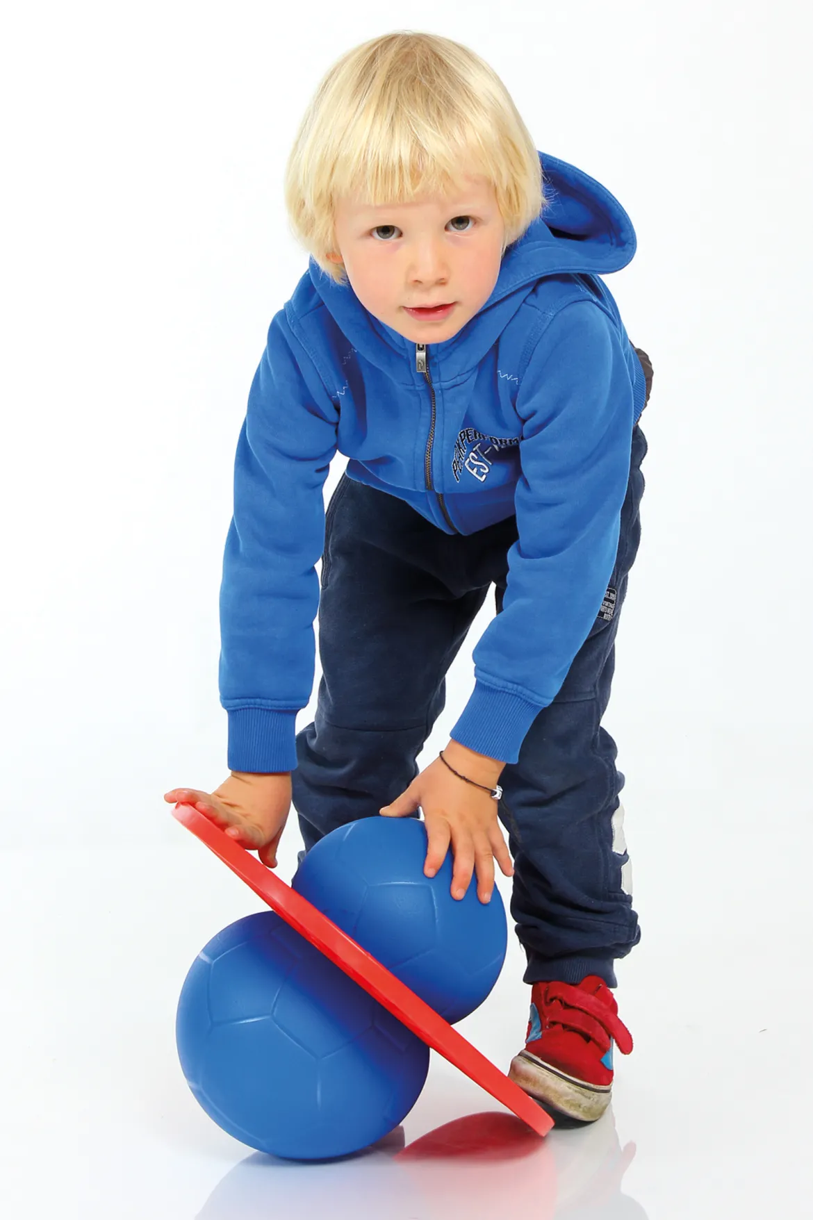 TOGU® Moonhopper blau/pink, Hüpfball für Kinder bis 45 kg, ab 4 Jahre