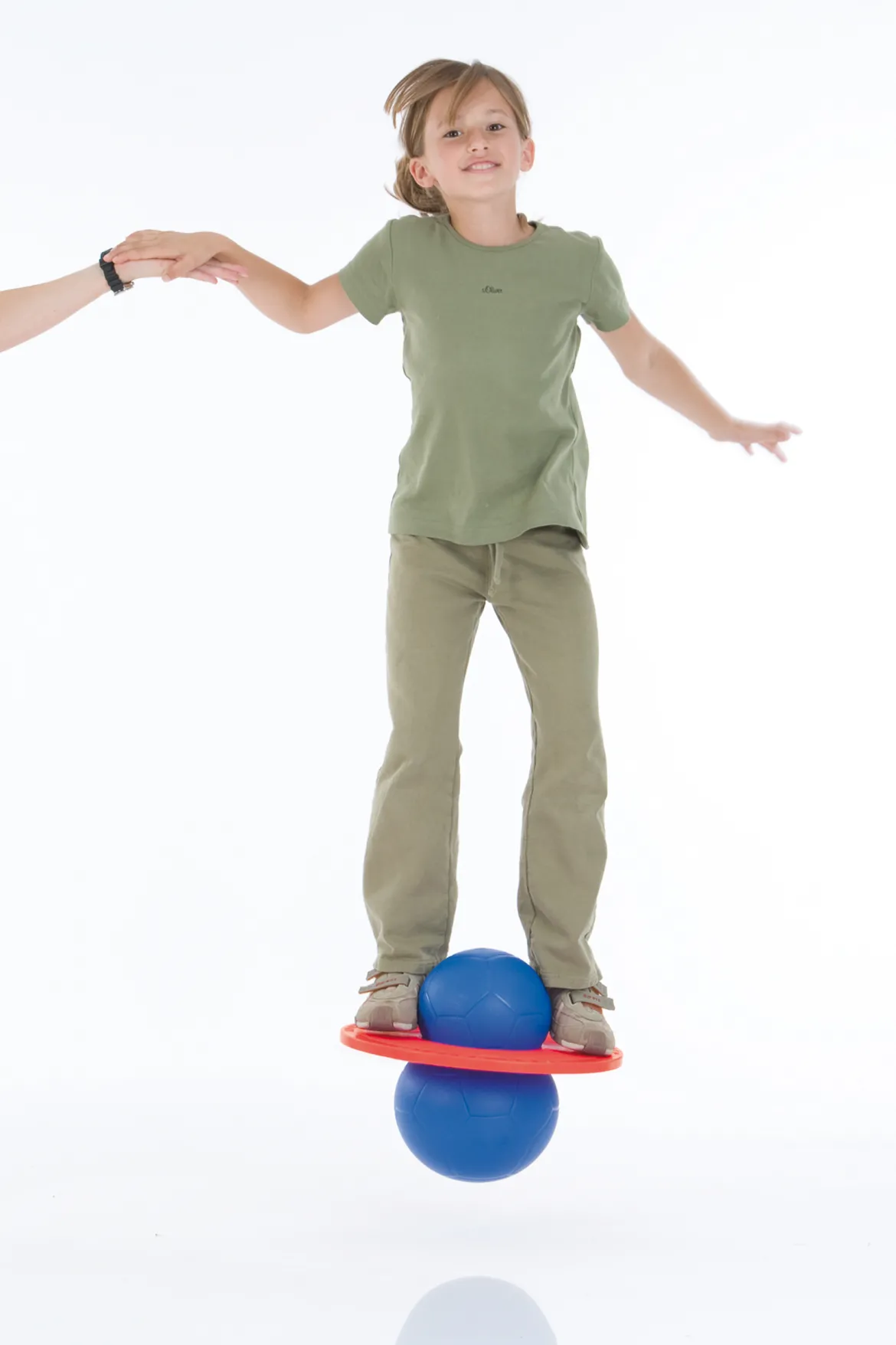 TOGU® Moonhopper blau/pink, Hüpfball für Kinder bis 45 kg, ab 4 Jahre