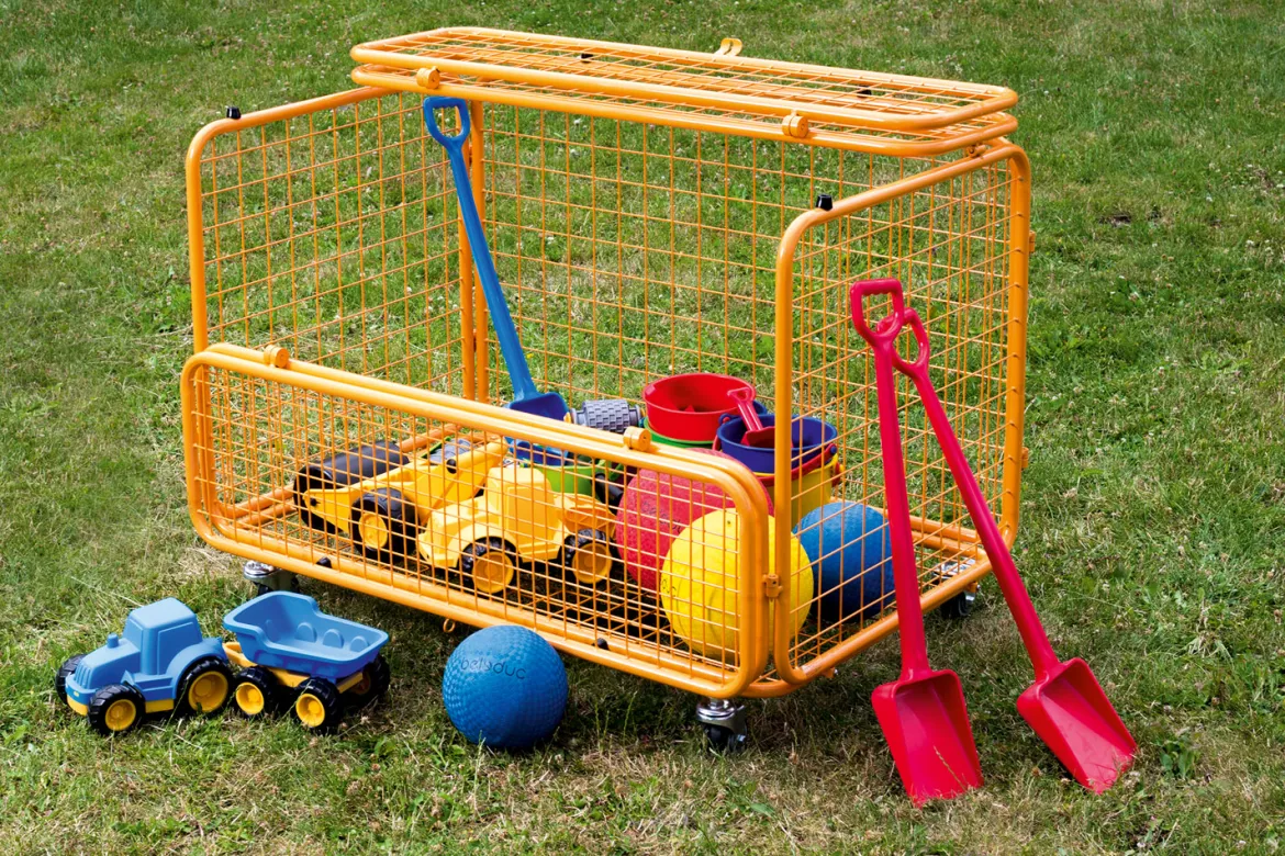 TopPlay Gitterwagen für Bälle und Sportmaterial, mit Rollen