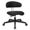 Topstar KIHO Erzieherstuhl, 34-47 cm, Stoff schwarz, mit Hartbodenrollen