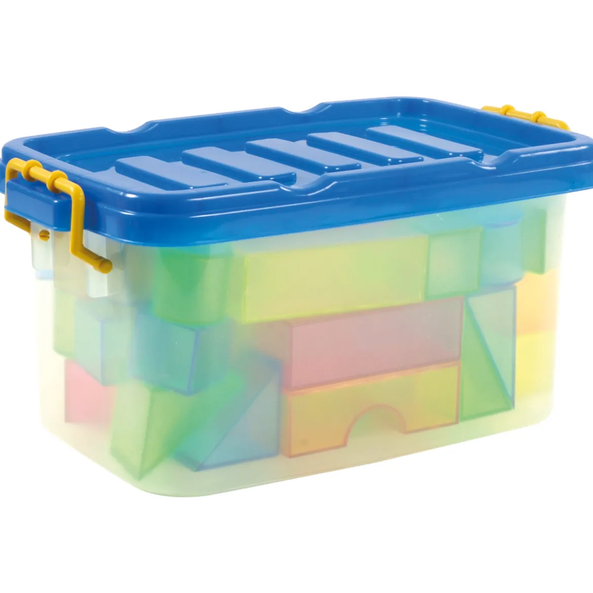 Transparente Bausteine 50 Teile, 5 Farben 6 Formen, Würfel 3,2 x 3,2 cm, ab 3 Jahre