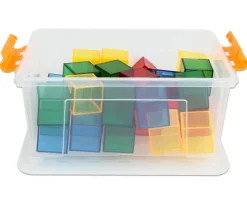 Transparente Klötzchen in Stapelbox, 2-7 Jahre