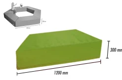 Trapezelement, Softbaustein grün, 120 x 30 cm