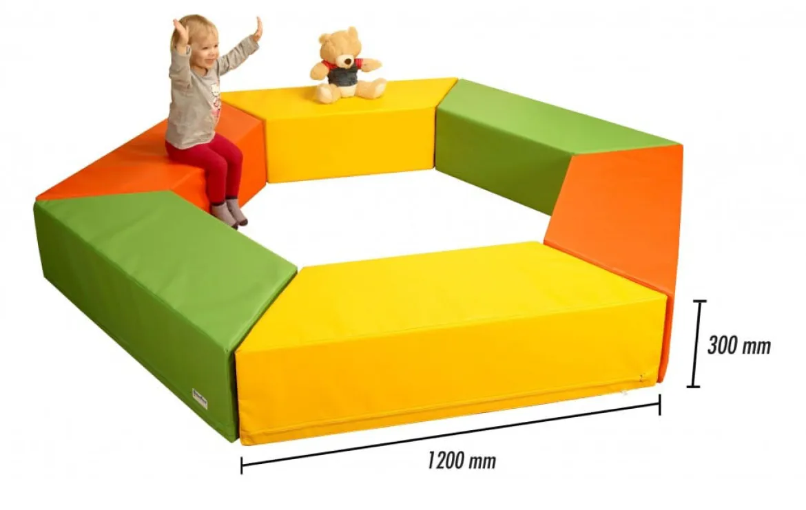 Trapezelement, Softbaustein grün, 120 x 30 cm