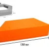 Trapezelement, Softbaustein orange, 120 x 30 cm
