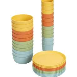 treeNside Geschirr-Set, 36-teilig bunt (4 Farben)