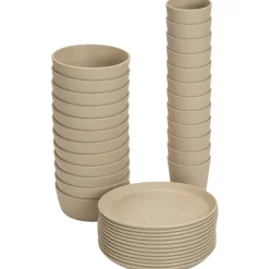 treeNside Geschirr-Set, 36-teilig graubeige