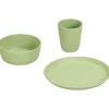 treeNside Kindergeschirr-Set - Teller, Becher & Schüssel, blassgrün