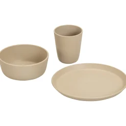 treeNside Kindergeschirr-Set - Teller, Becher & Schüssel, graubeige