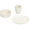 treeNside Kindergeschirr-Set - Teller, Becher & Schüssel, perlweiß