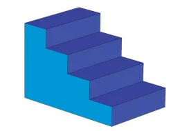 Treppe 4-stufig MAXI blau/hellblau, ab 4 Jahre