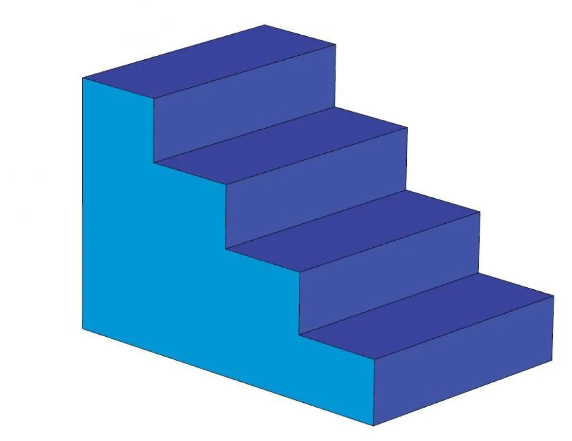 Treppe 4-stufig MAXI blau/hellblau, ab 4 Jahre