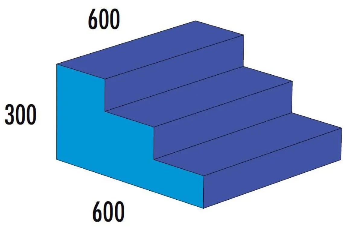 Treppe 3-stufig MAXI blau/hellblau, ab 4 Jahre