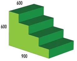 Treppe 4- stufig MAXI grün/hellgrün, ab 4 Jahre