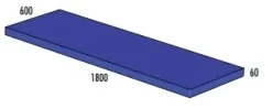 Turnmatte BLAU, 180 x 60 x 6 cm