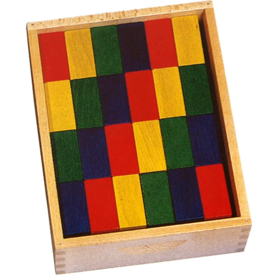 Uhl-Color-Bausteine im Holzkasten