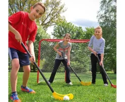 Unihockey-Satz, 6 rote und 6 gelbe Schläger, ab 7 Jahre