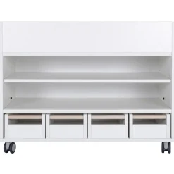 Universalwagen für Bastelmaterial & Bücher, Buche Sand, HxBxT 80x102x55 cm