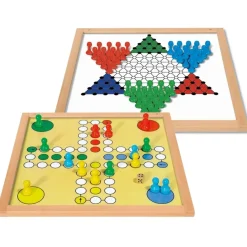 Verflixt und Halma, Brettspiel, doppelseitig, magnetisch, für 2-4 Spieler, 35x35 cm