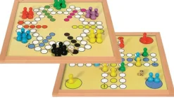 Verflixt und Six, Brettspiel, groß, doppelseitig, magnetisch, für 2-6 Spieler, 50x50 cm
