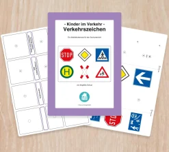 Verkehrszeichen - Kinder im Verkehr, Halbfertig-Material