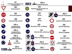 Verkehrszeichen, 64 Stück, magnetisch, aus MAG-Pap°