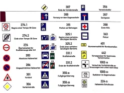 Verkehrszeichen, 64 Stück, magnetisch, aus MAG-Pap°